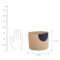 4-tlg. Korbset Handgefertigt Aus Raffia ISALO In Natur-Blau -Küche Store butlers 4 tlg korbset handgefertigt aus raffia isalo in natur blau 2
