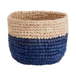 4-tlg. Korbset Handgefertigt Aus Raffia ISALO In Natur-Blau -Küche Store butlers 4 tlg korbset handgefertigt aus raffia isalo in natur blau 7