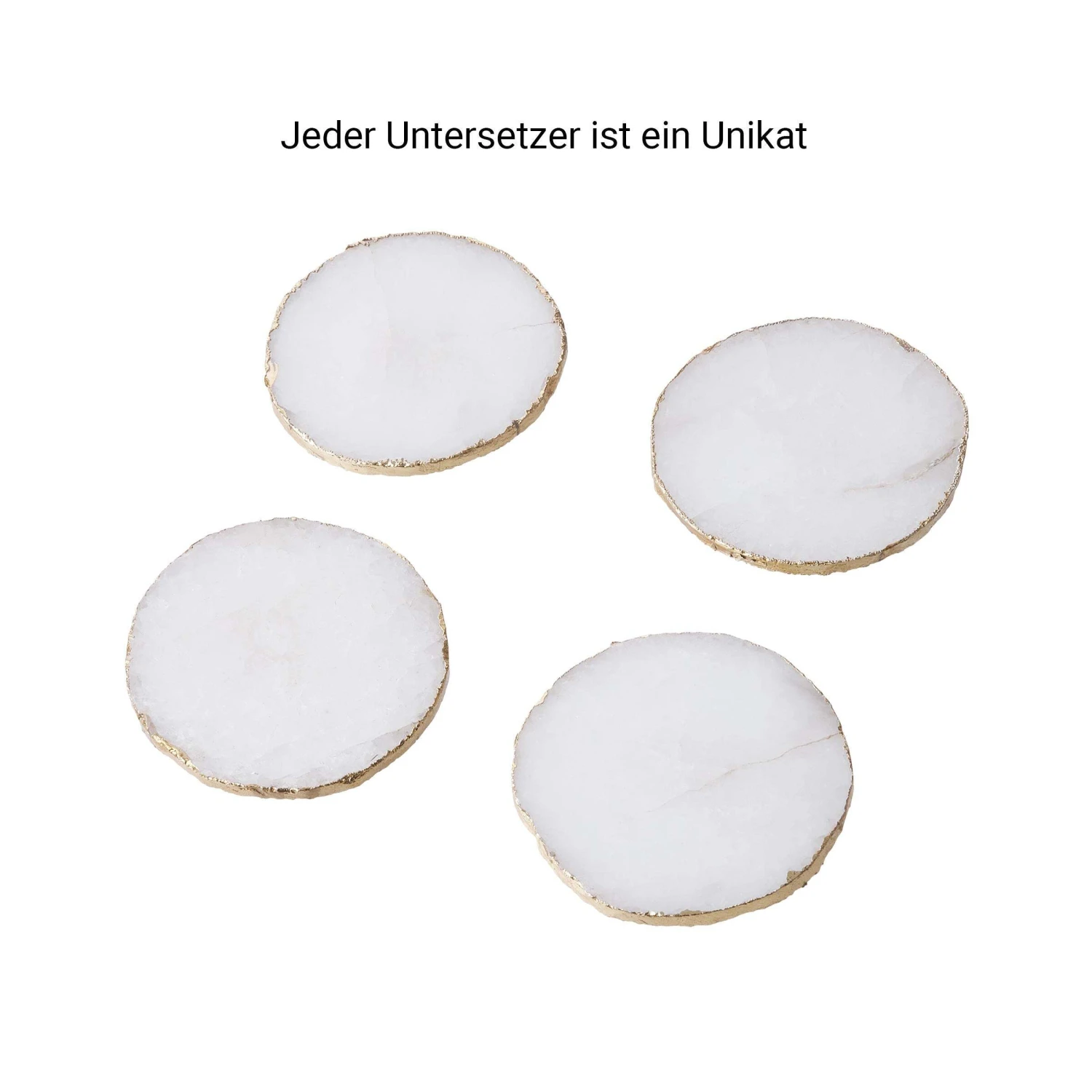4x Edelsteinuntersetzer Ø11cm CRYSTAL In Weiß-Gold 3 4x Edelsteinuntersetzer Ø11cm CRYSTAL In Weiß-Gold – Bild 3