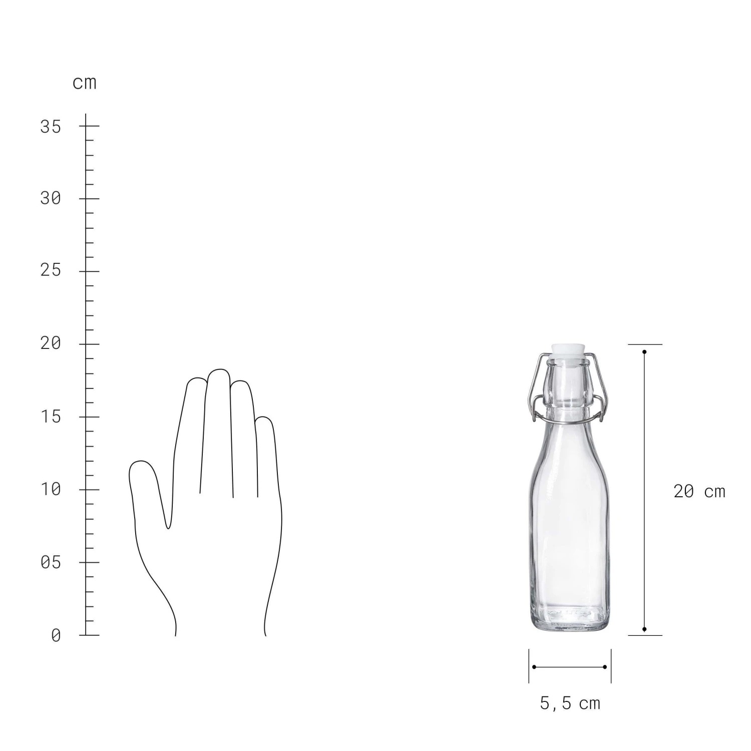 4x Flasche Mit Bügelverschluss 250ml SWING In Transparent 4 4x Flasche Mit Bügelverschluss 250ml SWING In Transparent – Bild 4