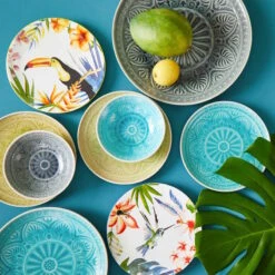 4x Teller Ø25cm SUMATRA In Türkis -Küche Store butlers 4x teller o25cm sumatra in turkis 7