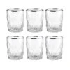 6x Gläser Mit Silberrand 345ml UPSCALE In Silber