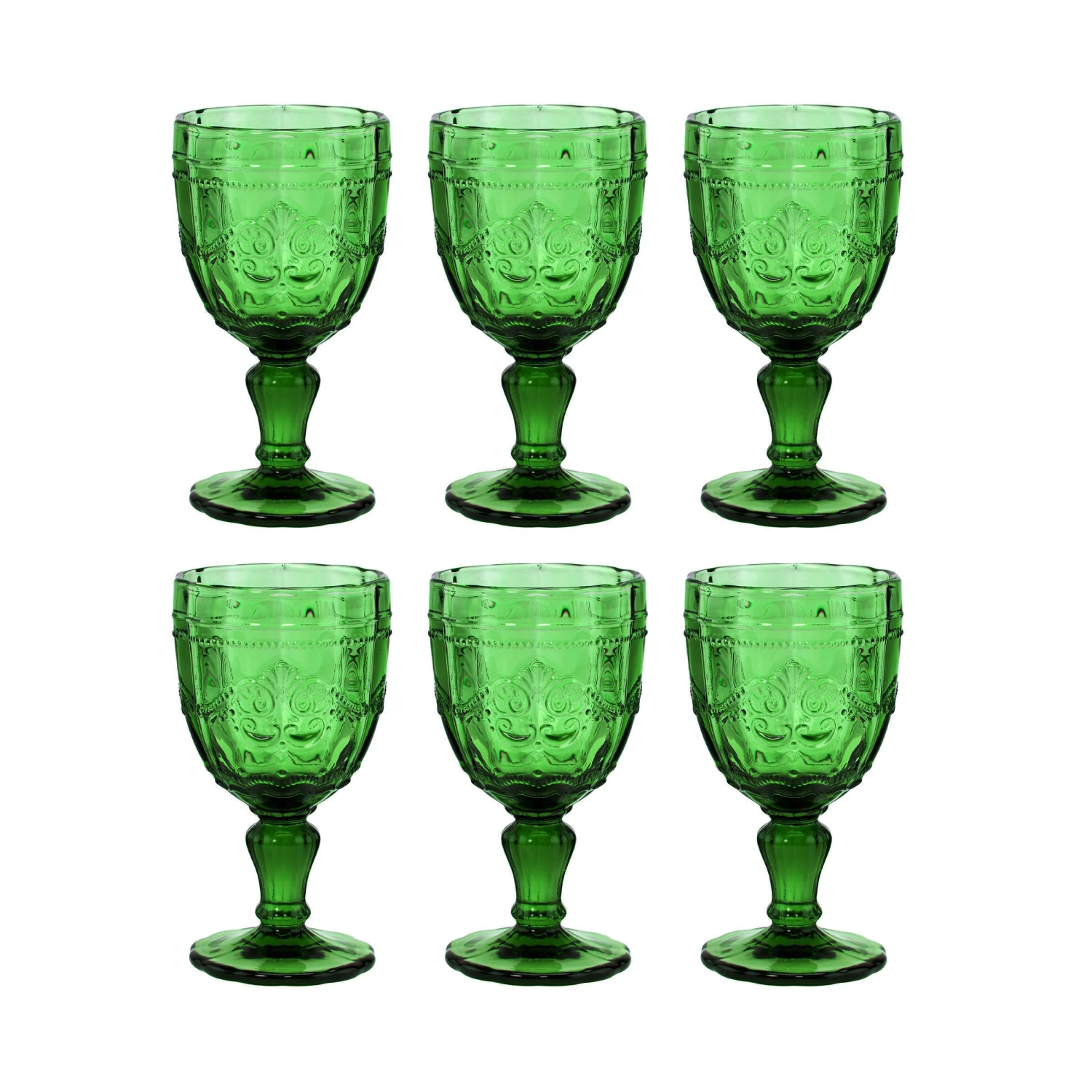 6x Weingläser 230ml VICTORIAN In Dunkelgrün 1 6x Weingläser 230ml VICTORIAN In Dunkelgrün