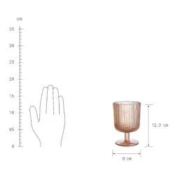 6x Weingläser Mit Rillen 250ml CHELSEA In Pastellorange -Küche Store butlers 6x weinglaser mit rillen 250ml chelsea in pastellorange 3