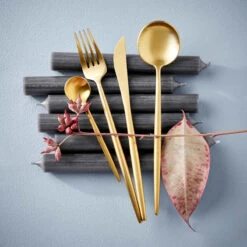 Besteck-Set 4-tlg. Matt STILETTO In Gold -Küche Store butlers besteck set 4 tlg matt stiletto in gold 8