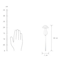Bewässerungspilz Höhe 22cm RAINDROPS In Transparent -Küche Store butlers bewasserungspilz hohe 22cm raindrops in transparent 2