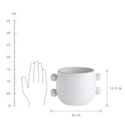 Blumentopf B 23 X T 15cm HANDLE In Creme -Küche Store butlers blumentopf b 23 x t 15cm handle in creme 2
