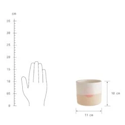 Blumentopf Ø11cm SUNSET In Beige-Pastellorange -Küche Store butlers blumentopf o11cm sunset in beige pastellorange 3