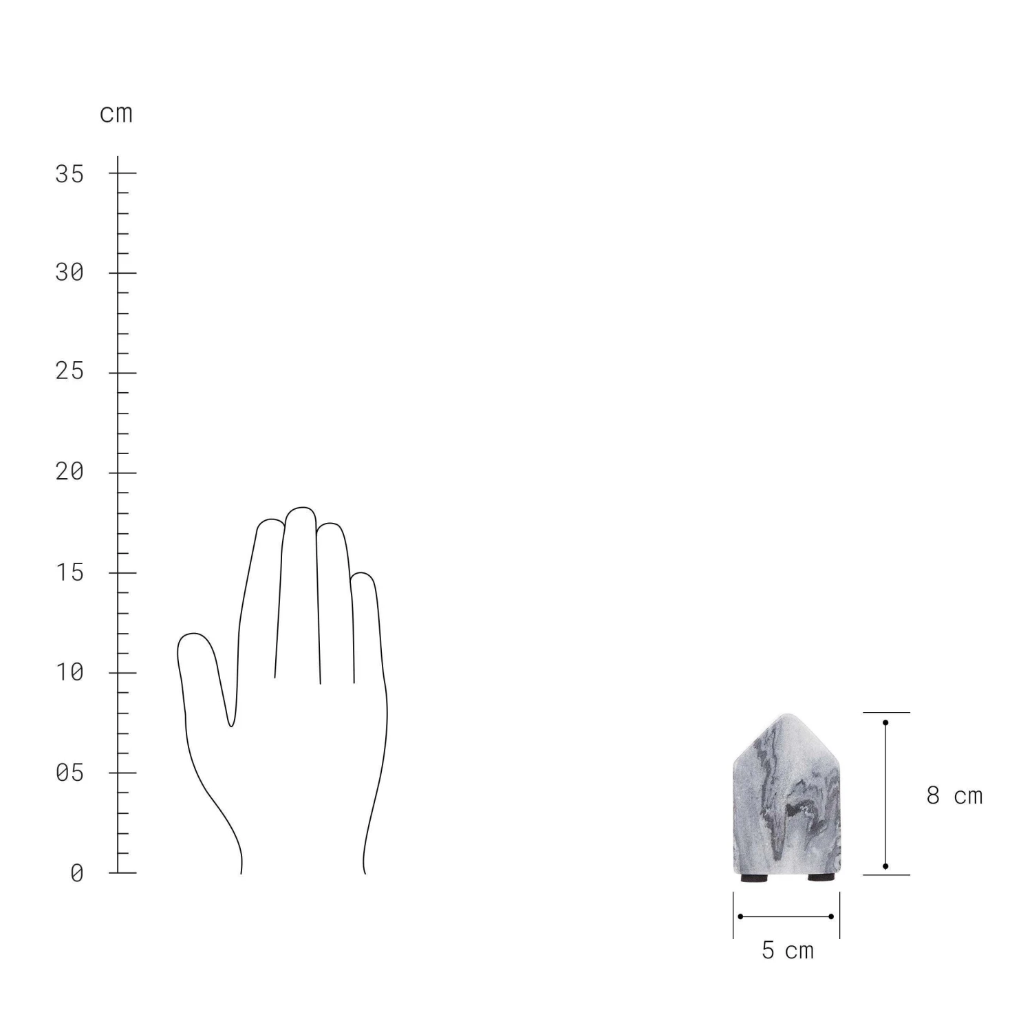 Deko-Haus L 5 X H 8cm BLOCKHOUSE In Grau 4 Deko-Haus L 5 X H 8cm BLOCKHOUSE In Grau – Bild 4