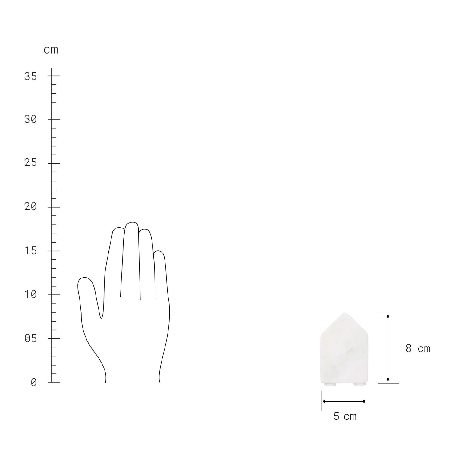 Deko-Haus L 5 X H 8cm BLOCKHOUSE In Weiß 4 Deko-Haus L 5 X H 8cm BLOCKHOUSE In Weiß – Bild 4