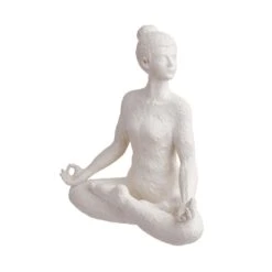 Deko Statue Höhe 24cm LOTUS In Weiß -Küche Store butlers deko statue hohe 24cm lotus in weiss 2