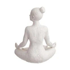 Deko Statue Höhe 24cm LOTUS In Weiß -Küche Store butlers deko statue hohe 24cm lotus in weiss 6