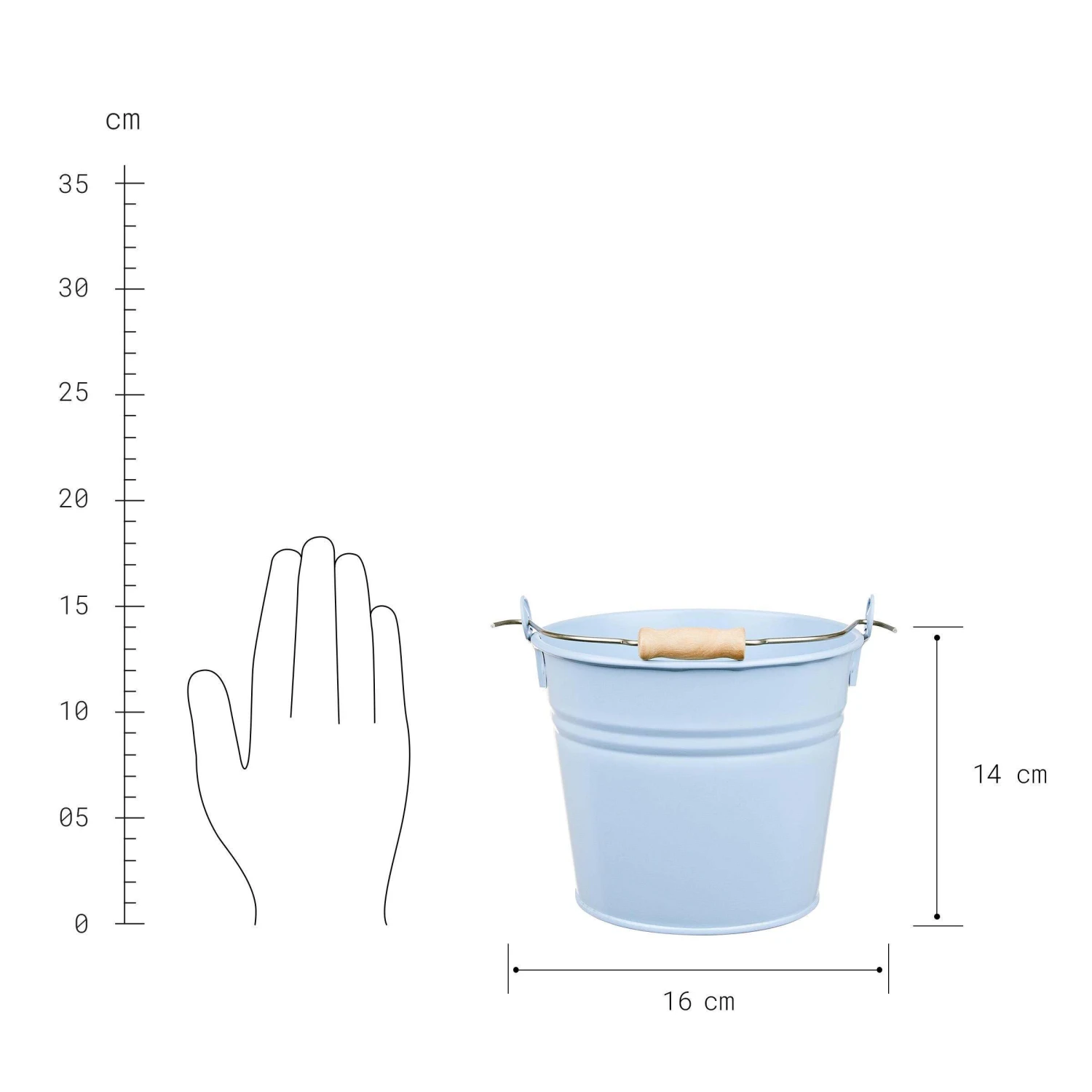 Eimer 2l ZINC In Hellblau 3 Eimer 2l ZINC In Hellblau – Bild 3