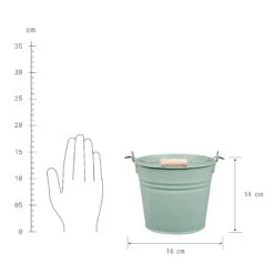 Eimer 2l ZINC In Pastellgrün -Küche Store butlers eimer 2l zinc in pastellgrun 2