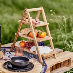 Küche Store -Küche Store butlers etagere 3 stufig hohe 48cm mango days in braun 1