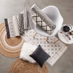 Hanf-Teppich Mit Lochmuster Ø110cm ALL NATURE In Natur -Küche Store butlers hanf teppich mit lochmuster o110cm all nature in natur 5