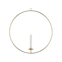 Hängedeko-Ring Für Stabkerze Ø50cm LUNA In Gold -Küche Store butlers hangedeko ring fur stabkerze o50cm luna in gold 2