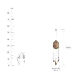 Hängedekoration "Buddha" L 55 X B 10cm BALI In Gold -Küche Store butlers hangedekoration buddha l 55 x b 10cm bali in gold 2