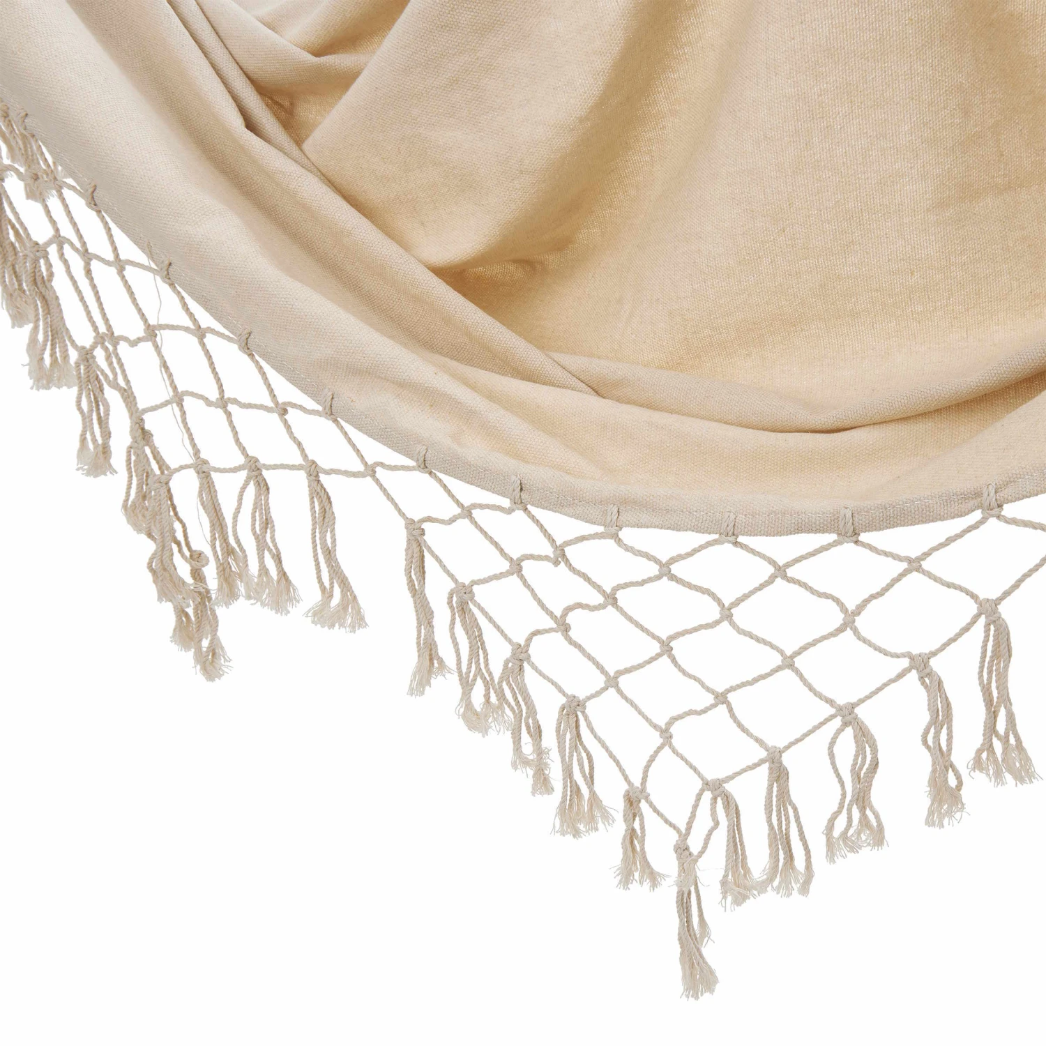 Hängematte Mit Fransen Und Beutel DAYDREAMER In Creme 2 Hängematte Mit Fransen Und Beutel DAYDREAMER In Creme – Bild 2
