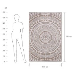 In- & Outdoor-Teppich Circles L 180 X B 118cm COLOUR CLASH In Beige -Küche Store butlers in and outdoor teppich circles l 180 x b 118cm colour clash in beige 2