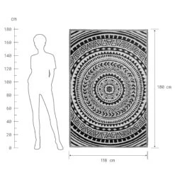 In- & Outdoor-Teppich Circles L 180 X B 118cm COLOUR CLASH In Schwarz-Weiß 9 In- & Outdoor-Teppich Circles L 180 X B 118cm COLOUR CLASH In Schwarz-Weiß -Küche Store butlers in and outdoor teppich circles l 180 x b 118cm colour clash in schwarz weiss 2