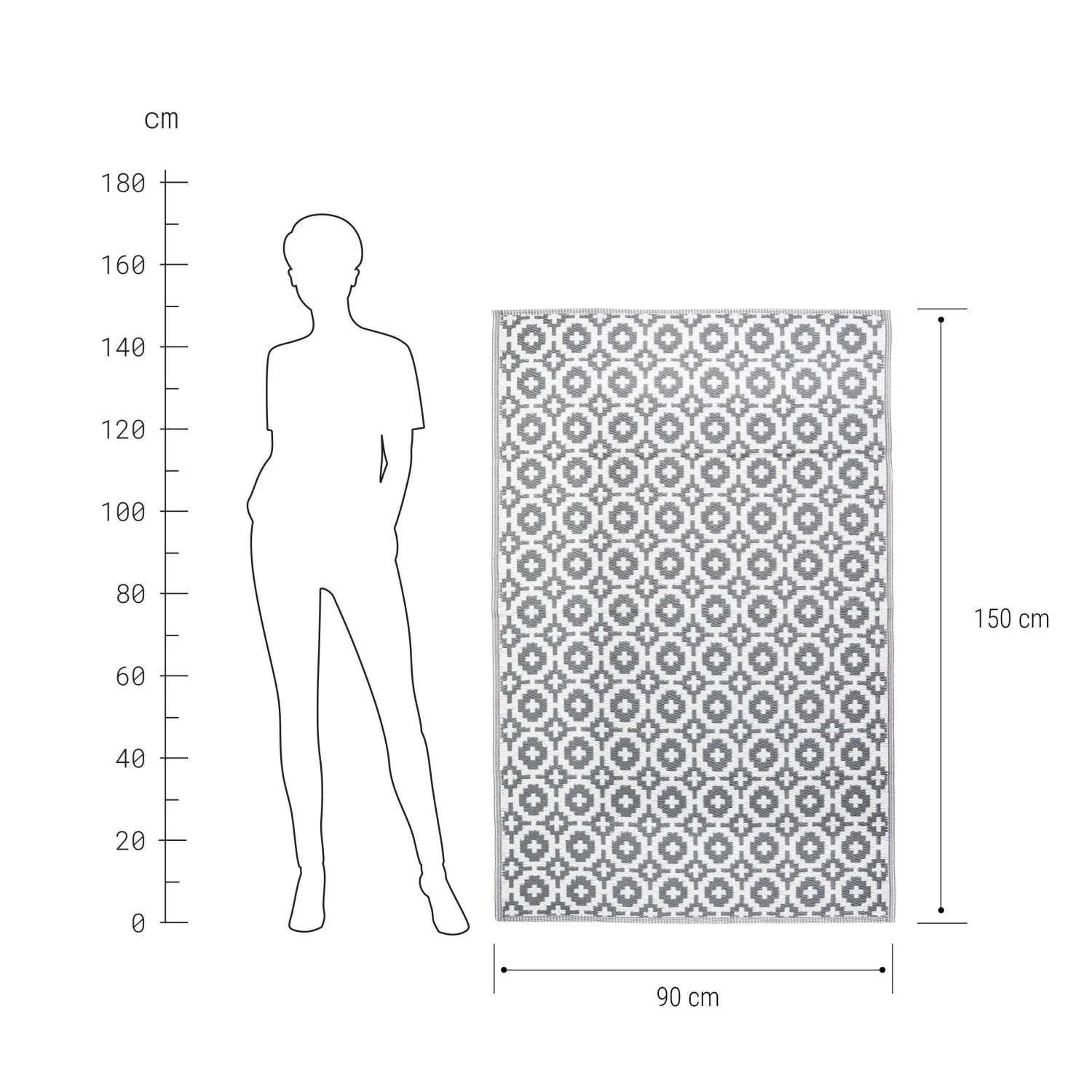 In- & Outdoor-Teppich Mosaik L 150 X B 90cm COLOUR CLASH In Taupe 4 In- & Outdoor-Teppich Mosaik L 150 X B 90cm COLOUR CLASH In Taupe – Bild 4