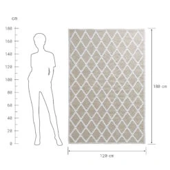 In- & Outdoor-Teppich Rauten L 180 X B 118cm COLOUR CLASH In Natur -Küche Store butlers in and outdoor teppich rauten l 180 x b 118cm colour clash in natur 3