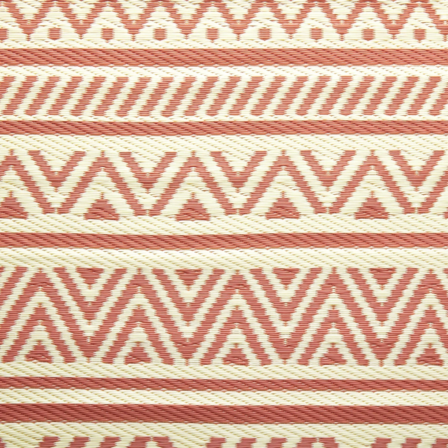 In- & Outdoor-Teppich Streifen Ø150cm COLOUR CLASH In Hellrot-Creme 4 In- & Outdoor-Teppich Streifen Ø150cm COLOUR CLASH In Hellrot-Creme – Bild 4