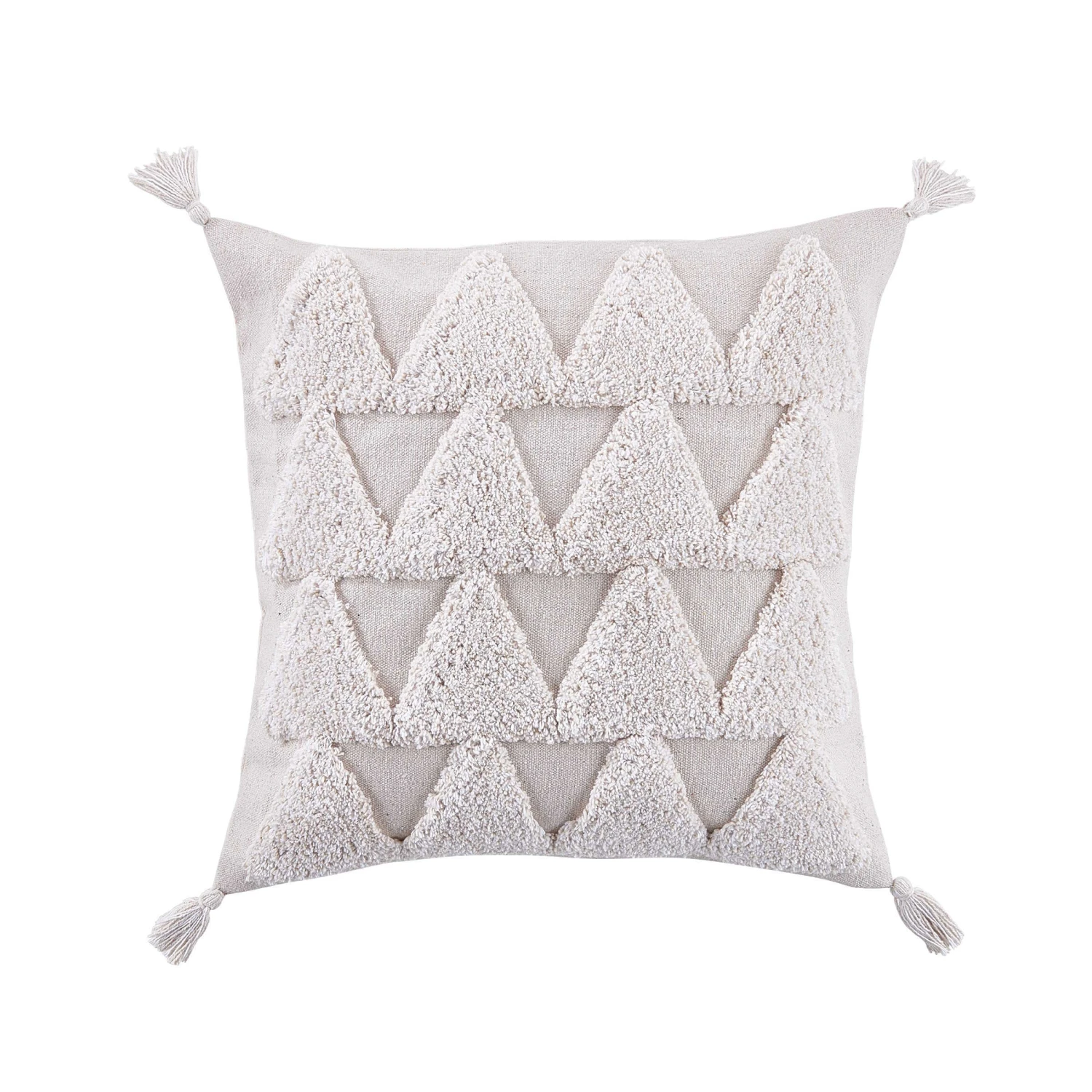 Kissen Dreiecke L 50 X B 50cm NATURAL HIGH In Natur-Weiß 1 Kissen Dreiecke L 50 X B 50cm NATURAL HIGH In Natur-Weiß