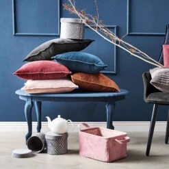 Kissen L 45 X B 45cm COTTON VELVET In Hellbraun -Küche Store butlers kissen l 45 x b 45cm cotton velvet in hellbraun 4