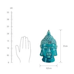 Kopf Höhe 23cm BUDDHA In Türkis -Küche Store butlers kopf hohe 23cm buddha in turkis 2