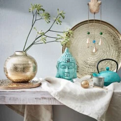 Kopf Höhe 23cm BUDDHA In Türkis -Küche Store butlers kopf hohe 23cm buddha in turkis 6