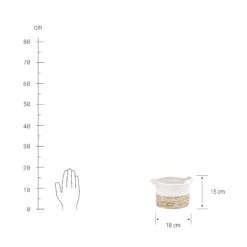 Korb Rund Ø18cm COTTON BRAID In Natur-Weiß -Küche Store butlers korb rund o18cm cotton braid in natur weiss 3