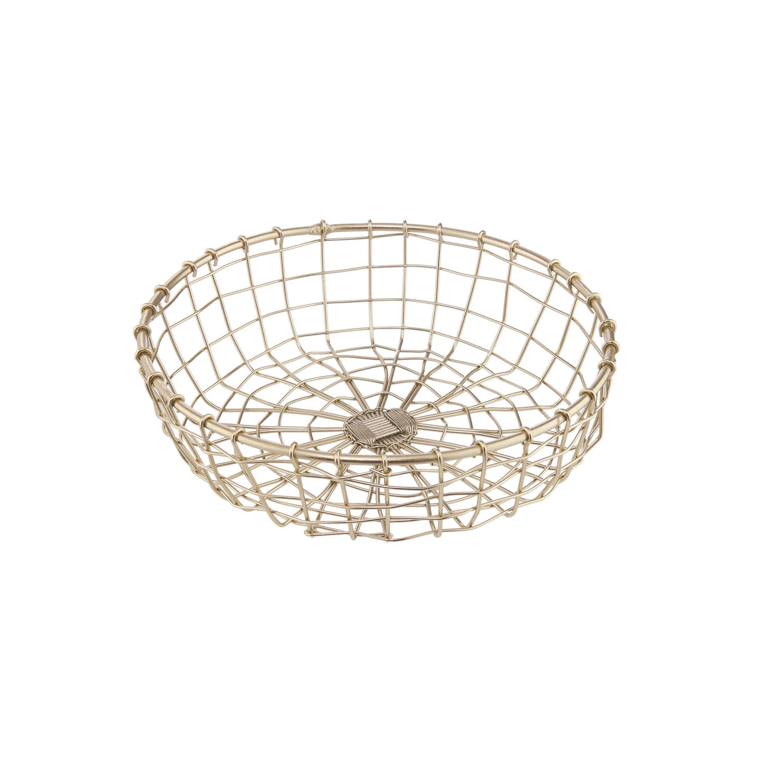 Korb Rund Ø20cm GRID In Gold 2 Korb Rund Ø20cm GRID In Gold – Bild 2