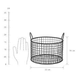 Korb Rund Ø22cm HOOP In Schwarz 6 Korb Rund Ø22cm HOOP In Schwarz -Küche Store butlers korb rund o22cm hoop in schwarz 2