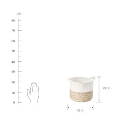 Korb Rund Ø26cm COTTON BRAID In Natur-Weiß 7 Korb Rund Ø26cm COTTON BRAID In Natur-Weiß -Küche Store butlers korb rund o26cm cotton braid in natur weiss 2