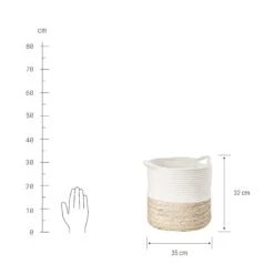 Korb Rund Ø35cm COTTON BRAID In Natur-Weiß 8 Korb Rund Ø35cm COTTON BRAID In Natur-Weiß -Küche Store butlers korb rund o35cm cotton braid in natur weiss 2
