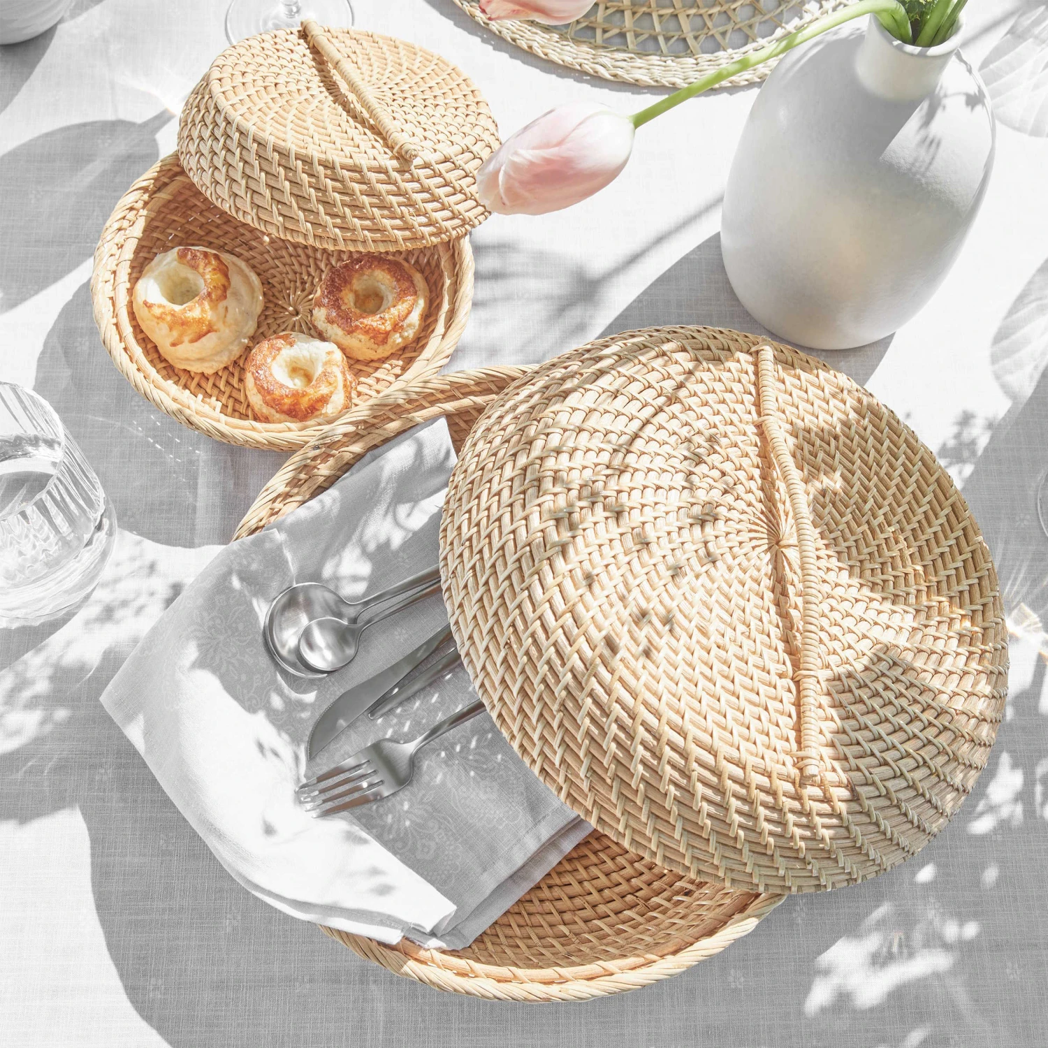 Korbschale Rattan Ø20cm RONDA In Natur 2 Korbschale Rattan Ø20cm RONDA In Natur – Bild 2