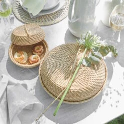 Korbschale Rattan Ø33cm RONDA In Natur -Küche Store butlers korbschale rattan o33cm ronda in natur 5