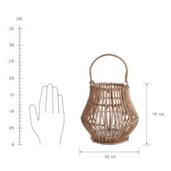 Laterne Höhe 19cm BALI In Natur -Küche Store butlers laterne hohe 19cm bali in natur 2
