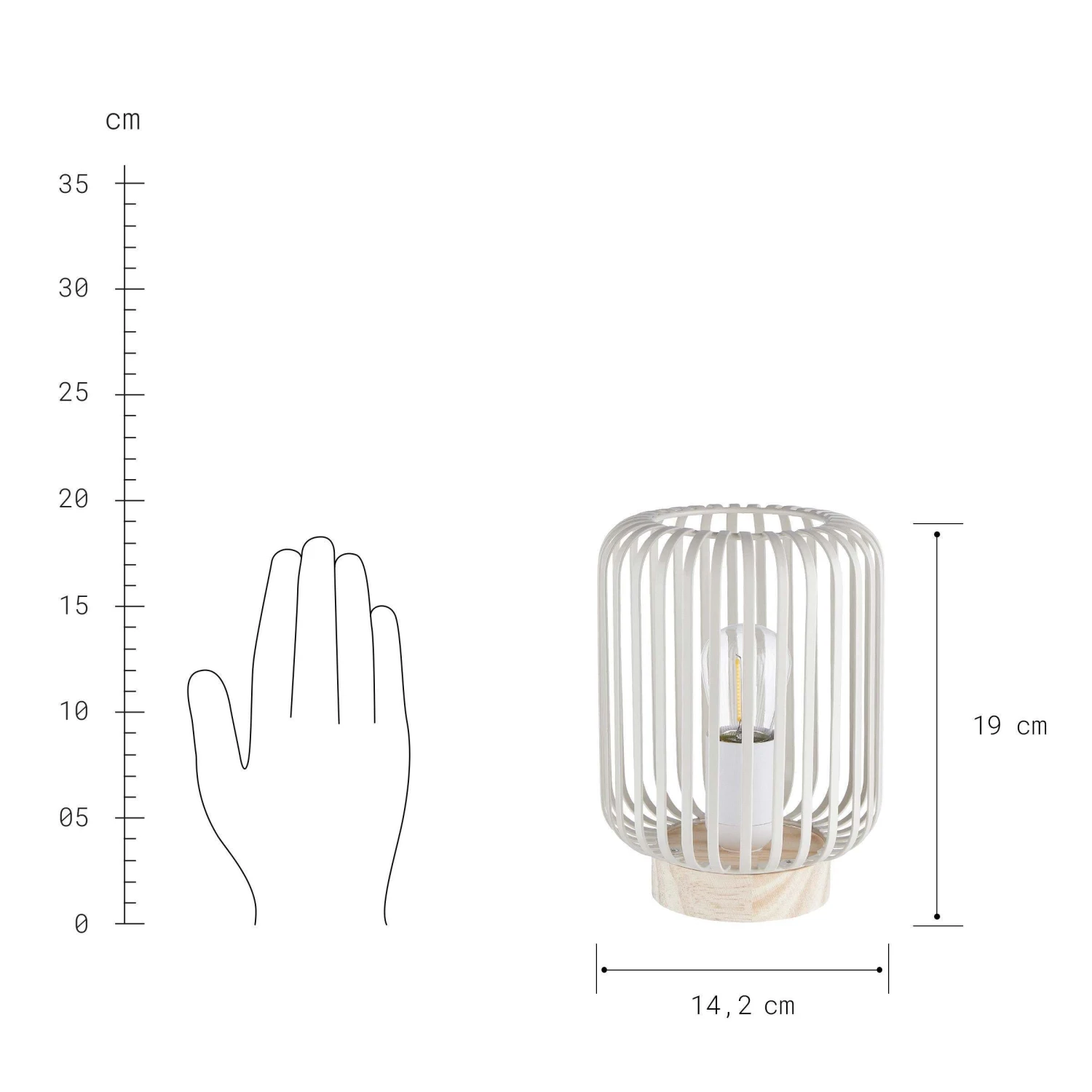 LED Laterne Höhe 19cm NORDICA In Beige 5 LED Laterne Höhe 19cm NORDICA In Beige – Bild 5