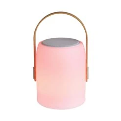 LED Leuchte Mit Bluetooth® Und Farbwechsel SOUND LOUNGE In Weiß-Hellbraun -Küche Store butlers led leuchte mit bluetooth r und farbwechsel sound lounge in weiss hellbraun 4