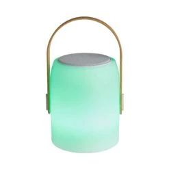 LED Leuchte Mit Bluetooth® Und Farbwechsel SOUND LOUNGE In Weiß-Hellbraun -Küche Store butlers led leuchte mit bluetooth r und farbwechsel sound lounge in weiss hellbraun 5