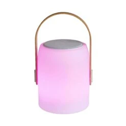 LED Leuchte Mit Bluetooth® Und Farbwechsel SOUND LOUNGE In Weiß-Hellbraun -Küche Store butlers led leuchte mit bluetooth r und farbwechsel sound lounge in weiss hellbraun 9