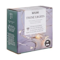 LED Lichterkette 100 Lichter Mit USB-Batteriefach TWINE LIGHTS In Silber -Küche Store butlers led lichterkette 100 lichter mit usb batteriefach twine lights in silber 2