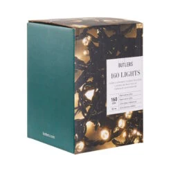 LED-Lichterkette 160 Lichter Outdoor 160 LIGHTS In Schwarz -Küche Store butlers led lichterkette 160 lichter outdoor 160 lights in schwarz 2