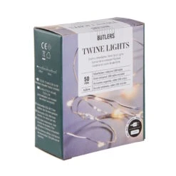 LED Lichterkette 50 Lichter Mit USB-Batteriefach TWINE LIGHTS In Transparent 11 LED Lichterkette 50 Lichter Mit USB-Batteriefach TWINE LIGHTS In Transparent -Küche Store butlers led lichterkette 50 lichter mit usb batteriefach twine lights in transparent 2