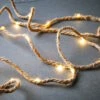 LED Outdoor-Lichterkette Naturseil 100 Lichter Mit Stecker FARMHOUSE In Natur