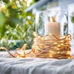 LED Outdoor-Lichterkette Naturseil 100 Lichter Mit Stecker FARMHOUSE In Natur -Küche Store butlers led outdoor lichterkette naturseil 100 lichter mit stecker farmhouse in natur 4