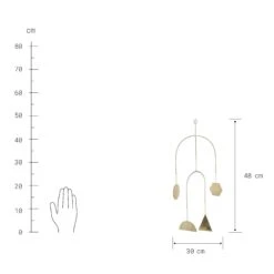 Mobile 4 Ornamente Länge 48cm PEACEFUL HOME In Gold -Küche Store butlers mobile 4 ornamente lange 48cm peaceful home in gold 2